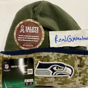 RARE 100% New Era 2014 Seattle Seahawks YOUTH Salute To Service Sport Knit